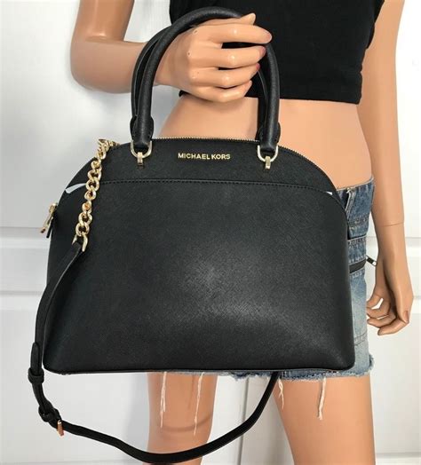 emmy black leather michael kors|Michael Kors Emmy handbags.